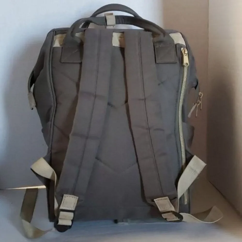 Anello Backpack Bag Structured Japanese GRAY Canvas Laptop Tablet Work School